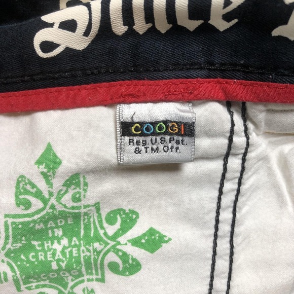 COOGI Cargo Shorts Mens 38 Beige Embroidered Drawstring Hip Hop Streetwear Y2K - Picture 7 of 16